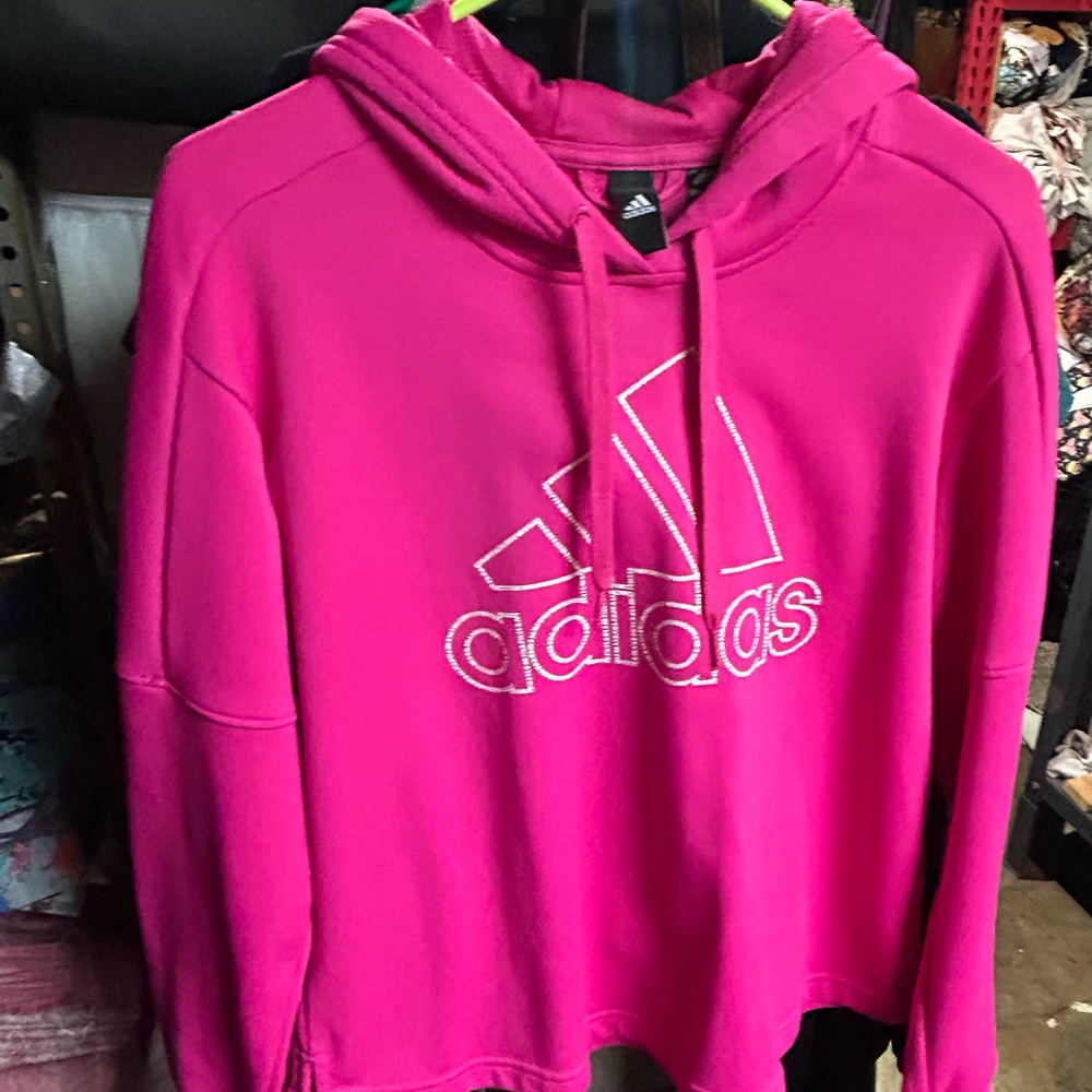 Adidas Women's Vibrant Pink Hoodie